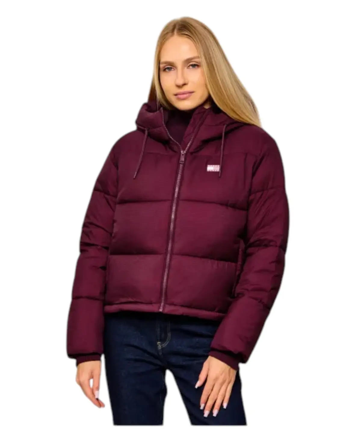 Tommy Hilfiger - Γυναικείο Μπουφάν Regular Fit DW0DW21625-V11 Μπορντό