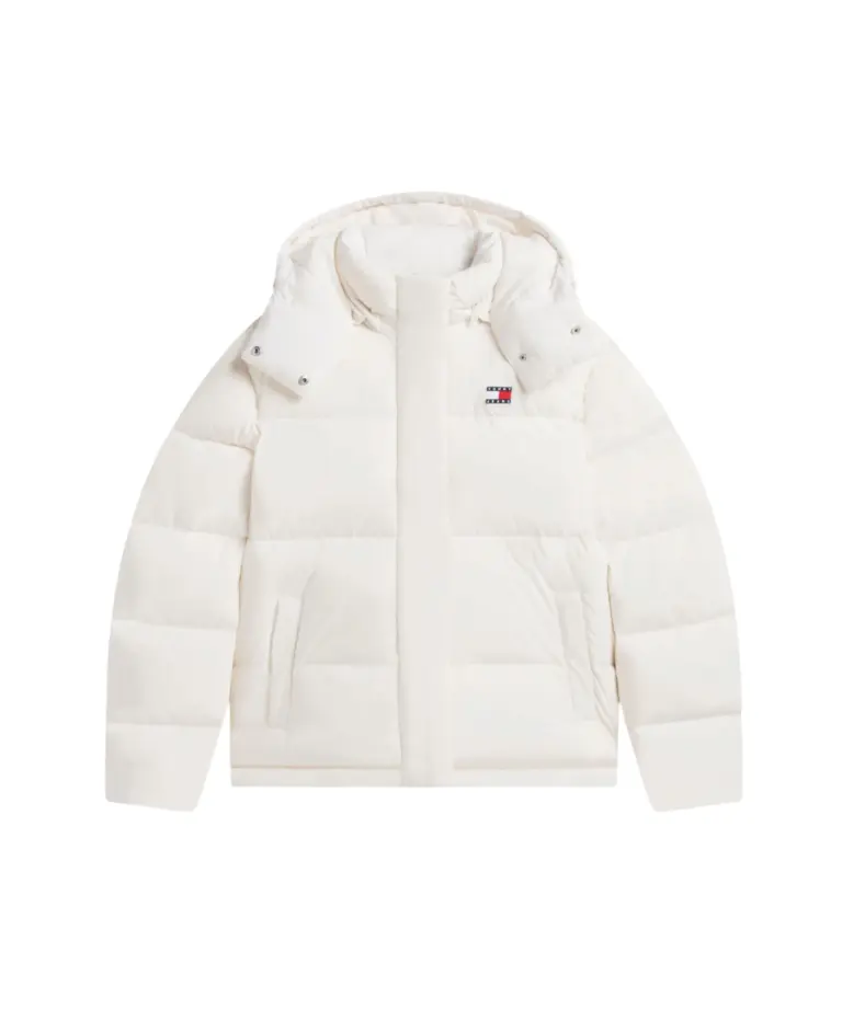 Tommy Hilfiger - Γυναικείο Μπουφάν Πουπουλένιο Alaska Relaxed Fit DW0DW18610-YBH Off White